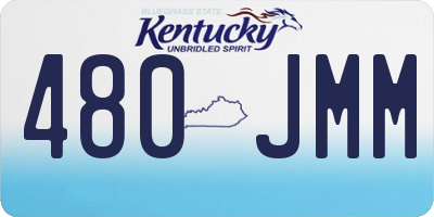 KY license plate 480JMM