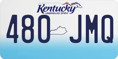 KY license plate 480JMQ