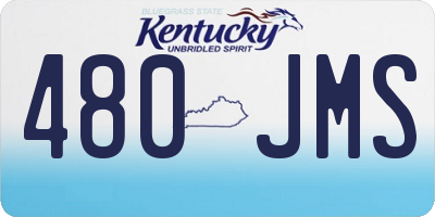 KY license plate 480JMS