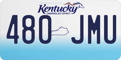 KY license plate 480JMU