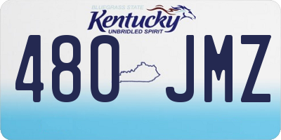 KY license plate 480JMZ