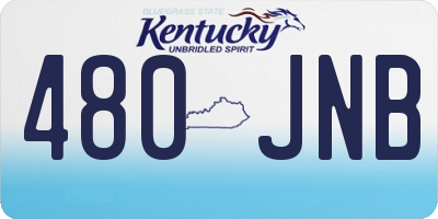 KY license plate 480JNB