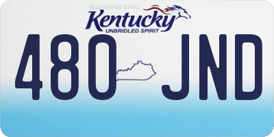 KY license plate 480JND