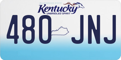 KY license plate 480JNJ