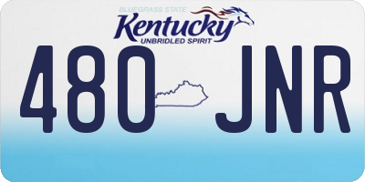KY license plate 480JNR