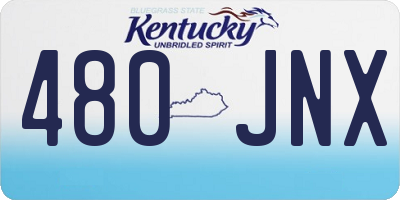 KY license plate 480JNX