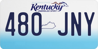 KY license plate 480JNY