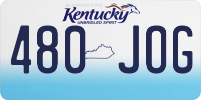 KY license plate 480JOG