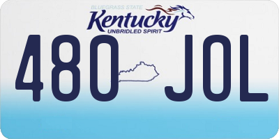 KY license plate 480JOL