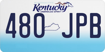 KY license plate 480JPB