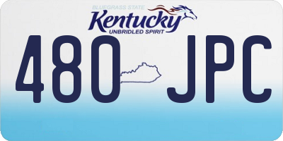 KY license plate 480JPC