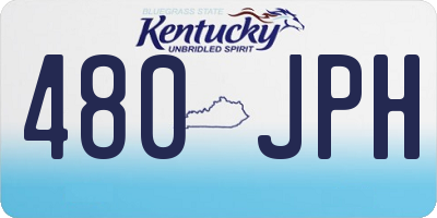 KY license plate 480JPH
