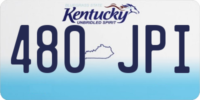 KY license plate 480JPI