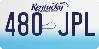 KY license plate 480JPL