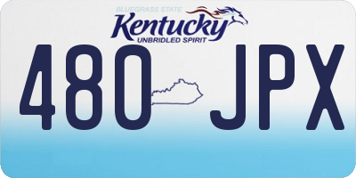 KY license plate 480JPX