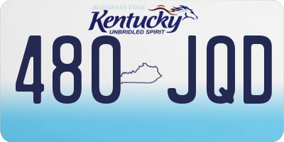 KY license plate 480JQD