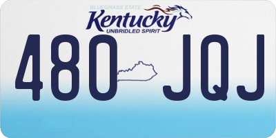 KY license plate 480JQJ