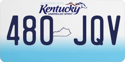 KY license plate 480JQV
