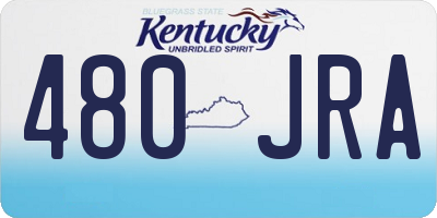 KY license plate 480JRA