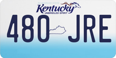KY license plate 480JRE
