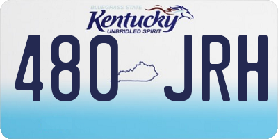 KY license plate 480JRH