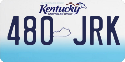 KY license plate 480JRK