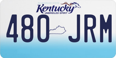 KY license plate 480JRM