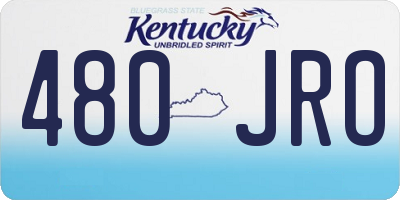 KY license plate 480JRO