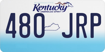 KY license plate 480JRP
