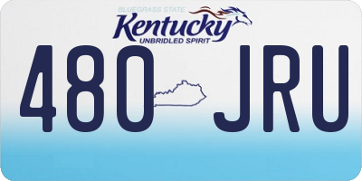 KY license plate 480JRU