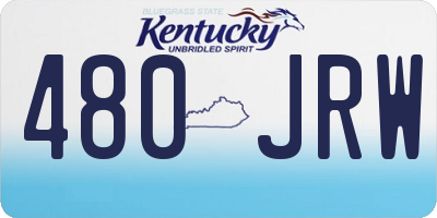 KY license plate 480JRW