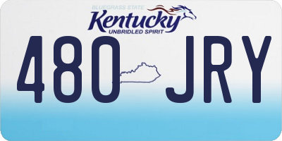KY license plate 480JRY