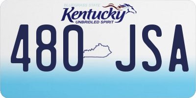 KY license plate 480JSA