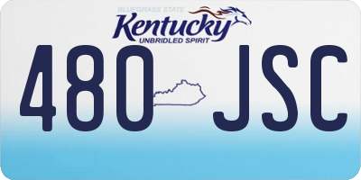 KY license plate 480JSC