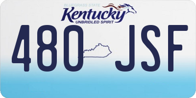 KY license plate 480JSF