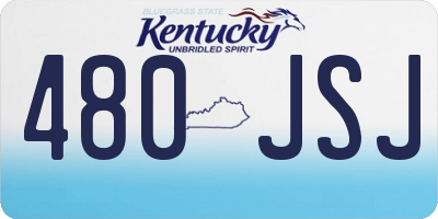 KY license plate 480JSJ