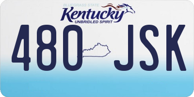 KY license plate 480JSK