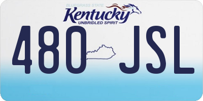 KY license plate 480JSL