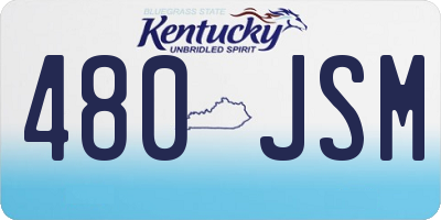 KY license plate 480JSM