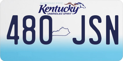 KY license plate 480JSN