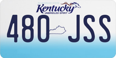 KY license plate 480JSS