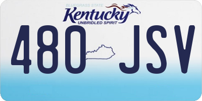 KY license plate 480JSV