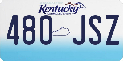 KY license plate 480JSZ