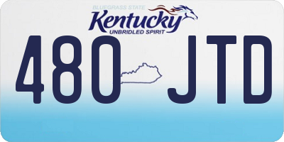 KY license plate 480JTD