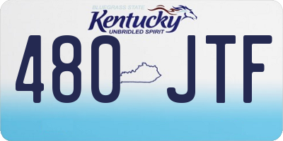 KY license plate 480JTF