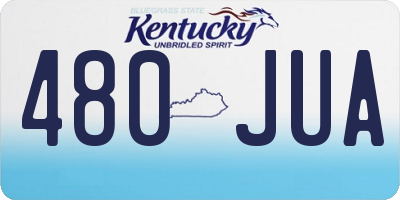 KY license plate 480JUA
