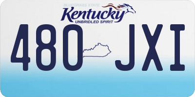 KY license plate 480JXI