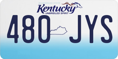 KY license plate 480JYS