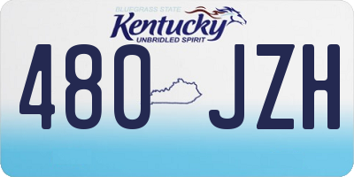 KY license plate 480JZH