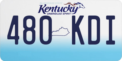 KY license plate 480KDI
